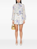 Pantaloncini di lino stampati floreali Zimmermann