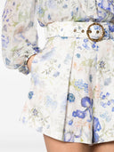 Pantaloncini di lino stampati floreali Zimmermann