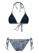 Acne Studios Denim Print Bikini Set