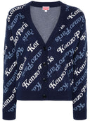 Kenzo By Verdy Allover Logo Wool Blend Cardigan