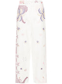 Forte Forte Embroidered Linen Trousers