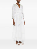 Forte Forte Embroidered Cotton And Silk Blend Long Dress