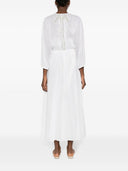 Forte Forte Embroidered Cotton And Silk Blend Long Dress