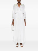 Forte Forte Embroidered Cotton And Silk Blend Long Dress