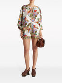 Etro Cotton And Silk Blend Shorts