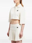 Palm Angels Monogram Cropped Polo Shirt