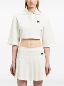 Palm Angels Monogram Cropped Polo Shirt