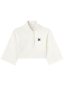 Palm Angels Monogram Cropped Polo Shirt
