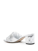 Alexander Mc Queen Metallic Leather Heel Sandals