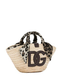 Dolce & Gabbana Kendra Small Rafia Tote Bag
