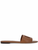 Dolce & Gabbana Dg Logo Leather Slides