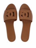 Dolce & Gabbana Dg Logo Leather Slides