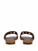 Dolce & Gabbana Dg Logo Leather Slides