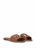 Dolce & Gabbana Dg Logo Leather Slides