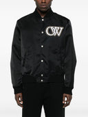 Off White Nylon Varsity Bomber