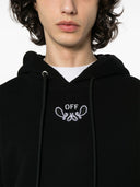 Off White Logo Cotton Hoodie
