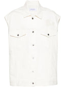 Off White Logo Denim Vest