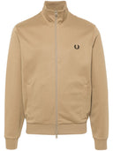 弗雷德·佩里（Fred Perry）胶带细节棉花混合田径夹克