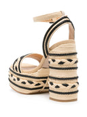 Castaner Flas Raffia Heel Sandals