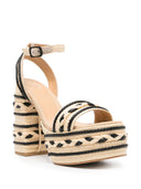 Castaner Flas Raffia Heel Sandals
