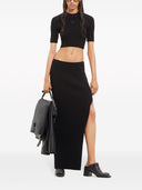 Courreges Pre Long Ribbed Fitted Skirt