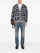 Gucci Cruise Allover Logo Wool Cardigan
