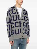 Gucci Cruise Allover Logo Wool Cardigan