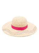 Paul Smith Ribbon Detail Straw Fedora Hat