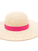 Paul Smith Ribbon Detail Straw Fedora Hat