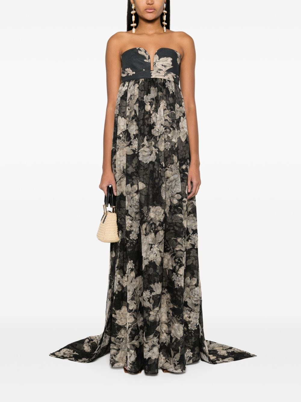 Max Mara Printed Cotton Long Dress – Balardi