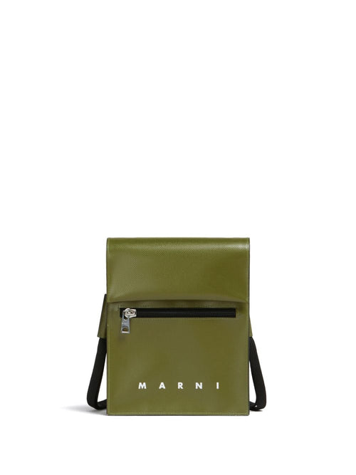 Marni Logo Leather Pouch On Strap