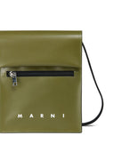 Marni Logo Leather Pouch On Strap