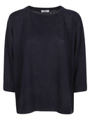 Pull à cou de couchage de lin et de coton en coton