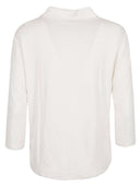 Majestuosa camisa de viscosa de 3/4 manga