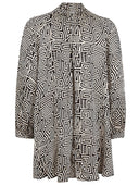 Obidi gedrucktes Seidenhemd