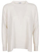 Base Linen And Cotton Blend Boat Neck Sweater