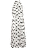 Crida Taormina Polka Dot Satin Long Dress