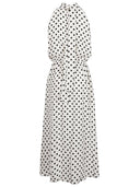 Crida Taormina Polka Dot Satin Long Dress