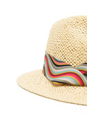 Paul Smith Ribbon Detail Straw Fedora Hat