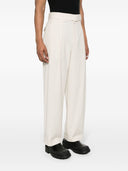 E.Armani Ekskluzywne przed bawełniane bawełniane spodnie szerokie nogi