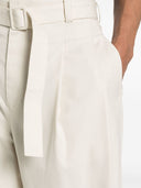 E.Armani Ekskluzywne przed bawełniane bawełniane spodnie szerokie nogi