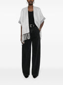 Brunello Cucinelli Fringed Silk Poncho