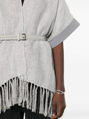 Brunello Cucinelli Fringed Silk Poncho