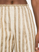 Forte Forte Linen And Cotton Blend Lurex Striped Pants