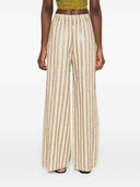 Forte Forte Linen And Cotton Blend Lurex Striped Pants