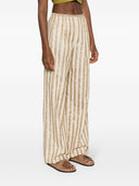 Forte Forte Linen And Cotton Blend Lurex Striped Pants