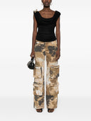 Blumarine Camouflage Print Cargo Trousers