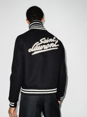 Saint Laurent Logo Wool Bomber Jacket