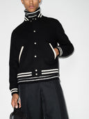 Saint Laurent Logo Wool Bomber Jacket