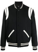 Saint Laurent Teddy genanvendt uldbomberjakke